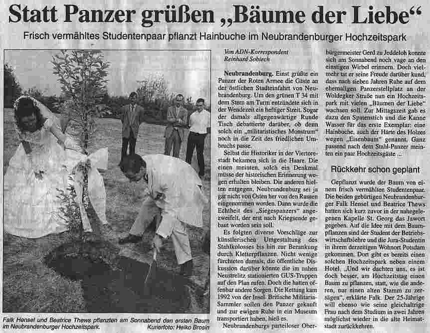 Nordkurier vom 16.08.1999