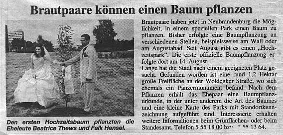 Stadtanzeiger vom 08.09.1999