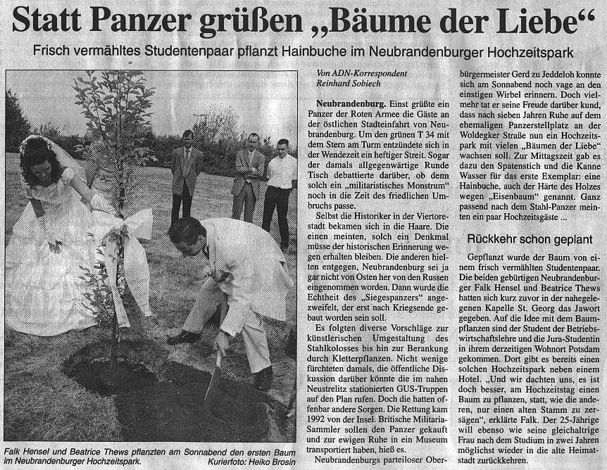 Nordkurier vom 16.08.1999